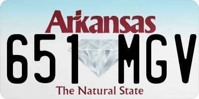 AR license plate 651MGV