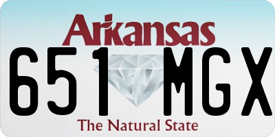 AR license plate 651MGX