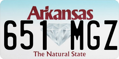 AR license plate 651MGZ