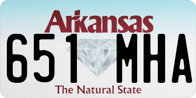 AR license plate 651MHA