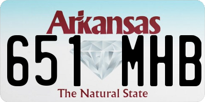 AR license plate 651MHB
