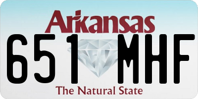 AR license plate 651MHF