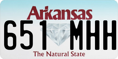 AR license plate 651MHH