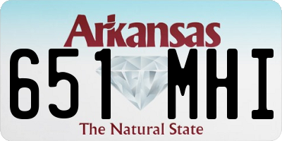 AR license plate 651MHI