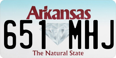 AR license plate 651MHJ