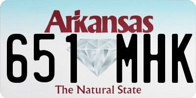 AR license plate 651MHK