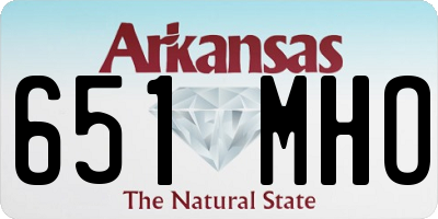 AR license plate 651MHO