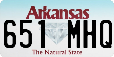 AR license plate 651MHQ