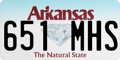 AR license plate 651MHS