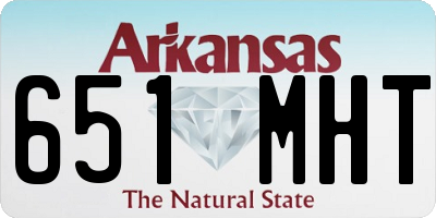 AR license plate 651MHT