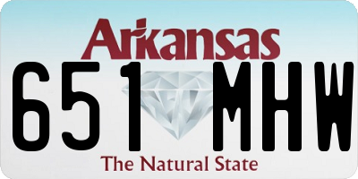 AR license plate 651MHW