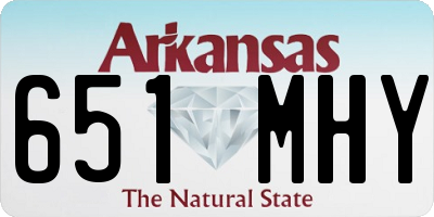 AR license plate 651MHY