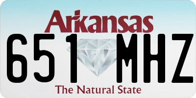 AR license plate 651MHZ