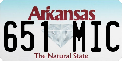 AR license plate 651MIC