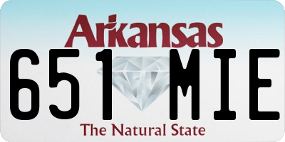 AR license plate 651MIE