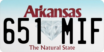 AR license plate 651MIF