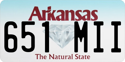 AR license plate 651MII
