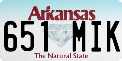 AR license plate 651MIK