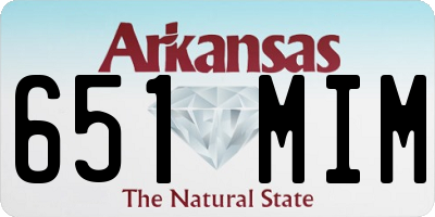 AR license plate 651MIM