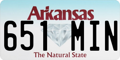 AR license plate 651MIN
