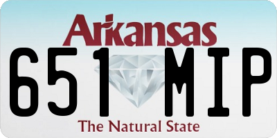 AR license plate 651MIP