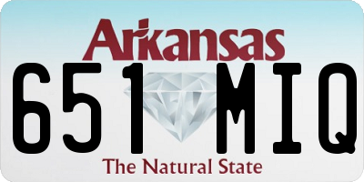AR license plate 651MIQ