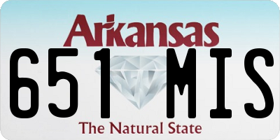AR license plate 651MIS