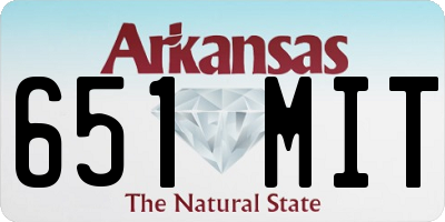 AR license plate 651MIT