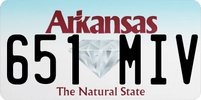 AR license plate 651MIV