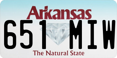 AR license plate 651MIW
