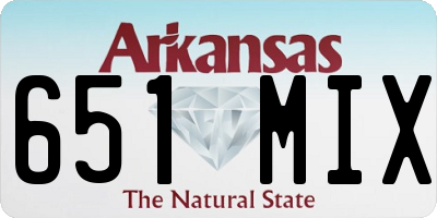 AR license plate 651MIX