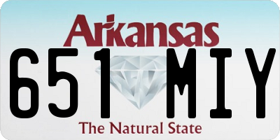 AR license plate 651MIY