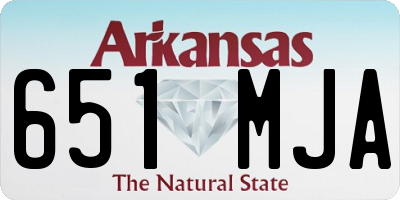 AR license plate 651MJA