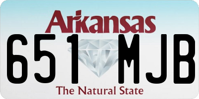 AR license plate 651MJB