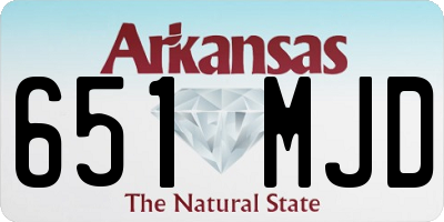 AR license plate 651MJD