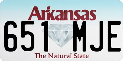 AR license plate 651MJE