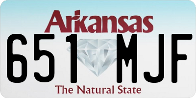 AR license plate 651MJF