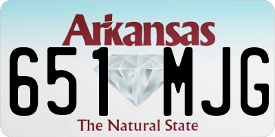 AR license plate 651MJG
