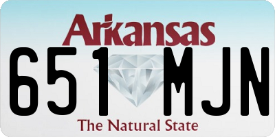 AR license plate 651MJN