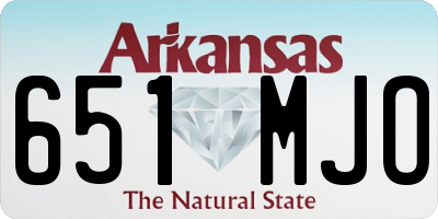 AR license plate 651MJO