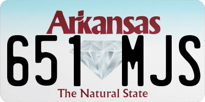 AR license plate 651MJS