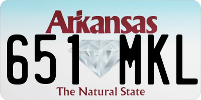 AR license plate 651MKL