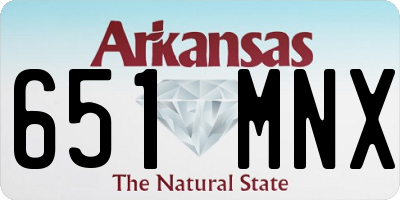AR license plate 651MNX