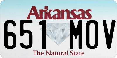 AR license plate 651MOV