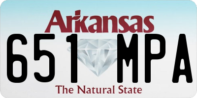 AR license plate 651MPA