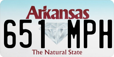 AR license plate 651MPH