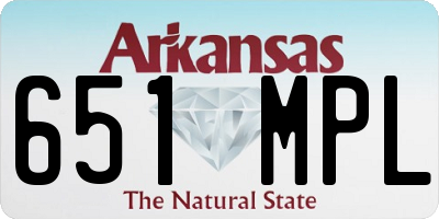 AR license plate 651MPL