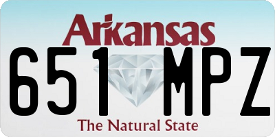 AR license plate 651MPZ