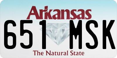 AR license plate 651MSK