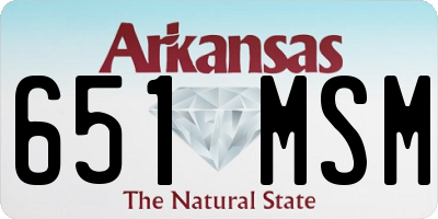 AR license plate 651MSM